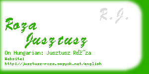 roza jusztusz business card